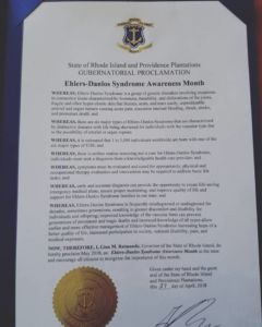 EDS Awareness Month Proclamation.