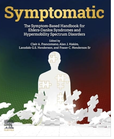 Book Cover Symptomatic showing a person consisting of puzzle pieces.